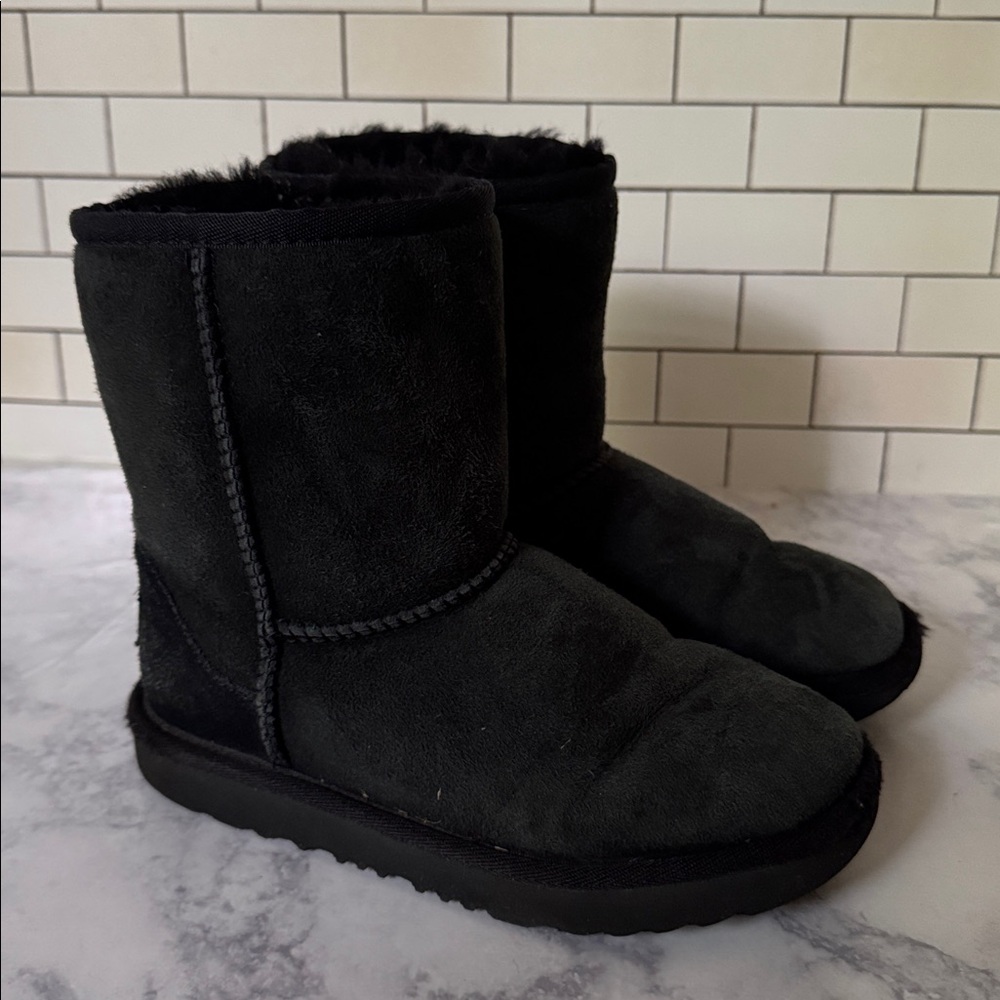 UGG Black Fur-Lined Boots